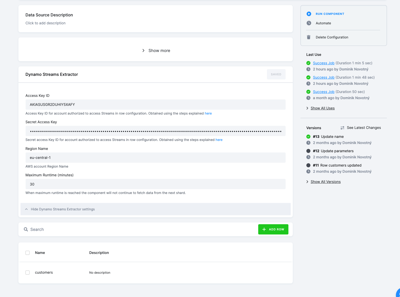Screenshot - DynamoDB Streams Configuration